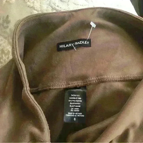 Hilary Radley Legging Pull On Stretch Faux Suede High  Waist Brown - Picture 8 of 10